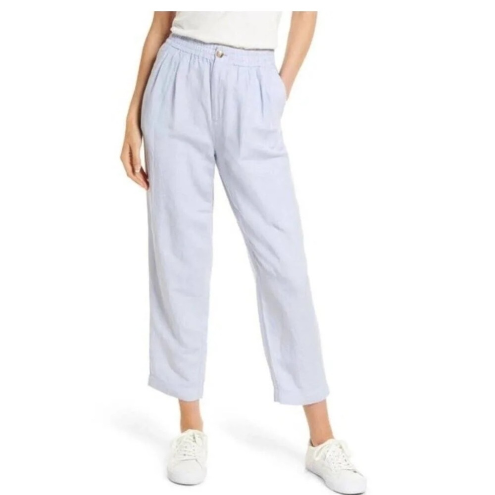 Madewell Pants | Madewell Linen Blend Track Trousers High Waist